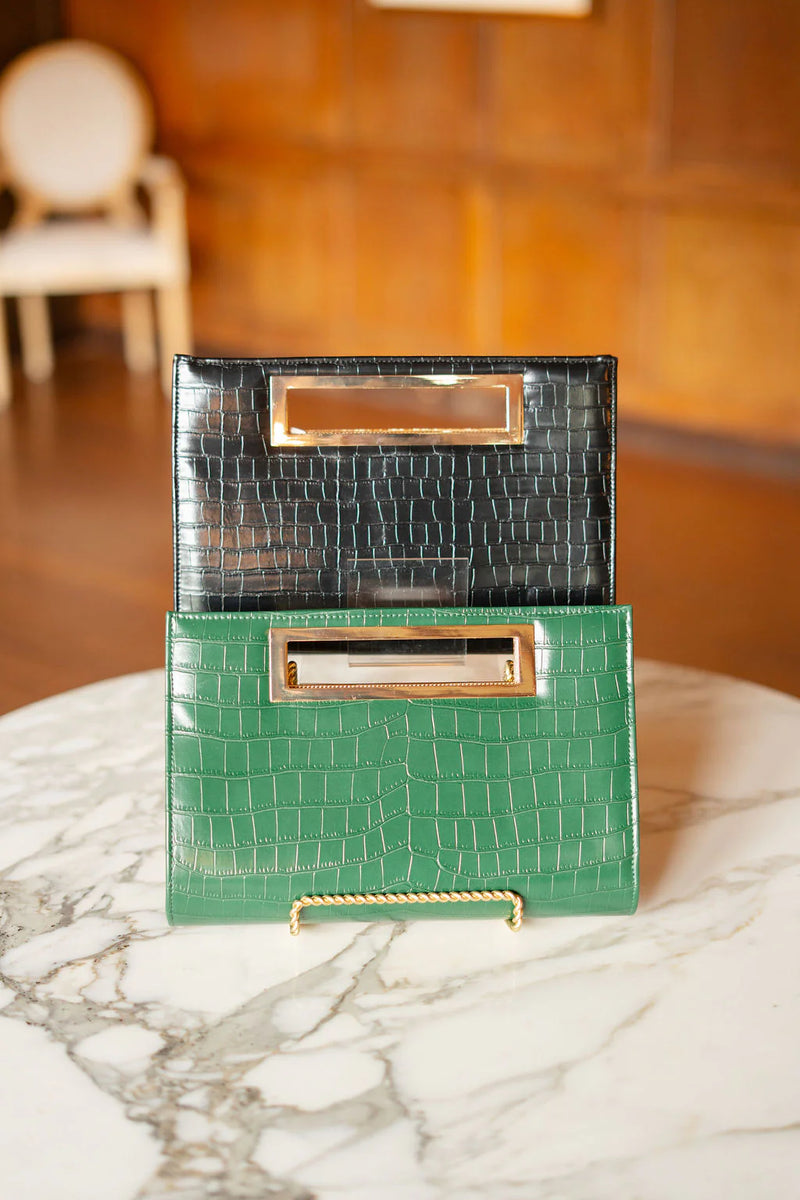 Faux Croc Chloe Clutch