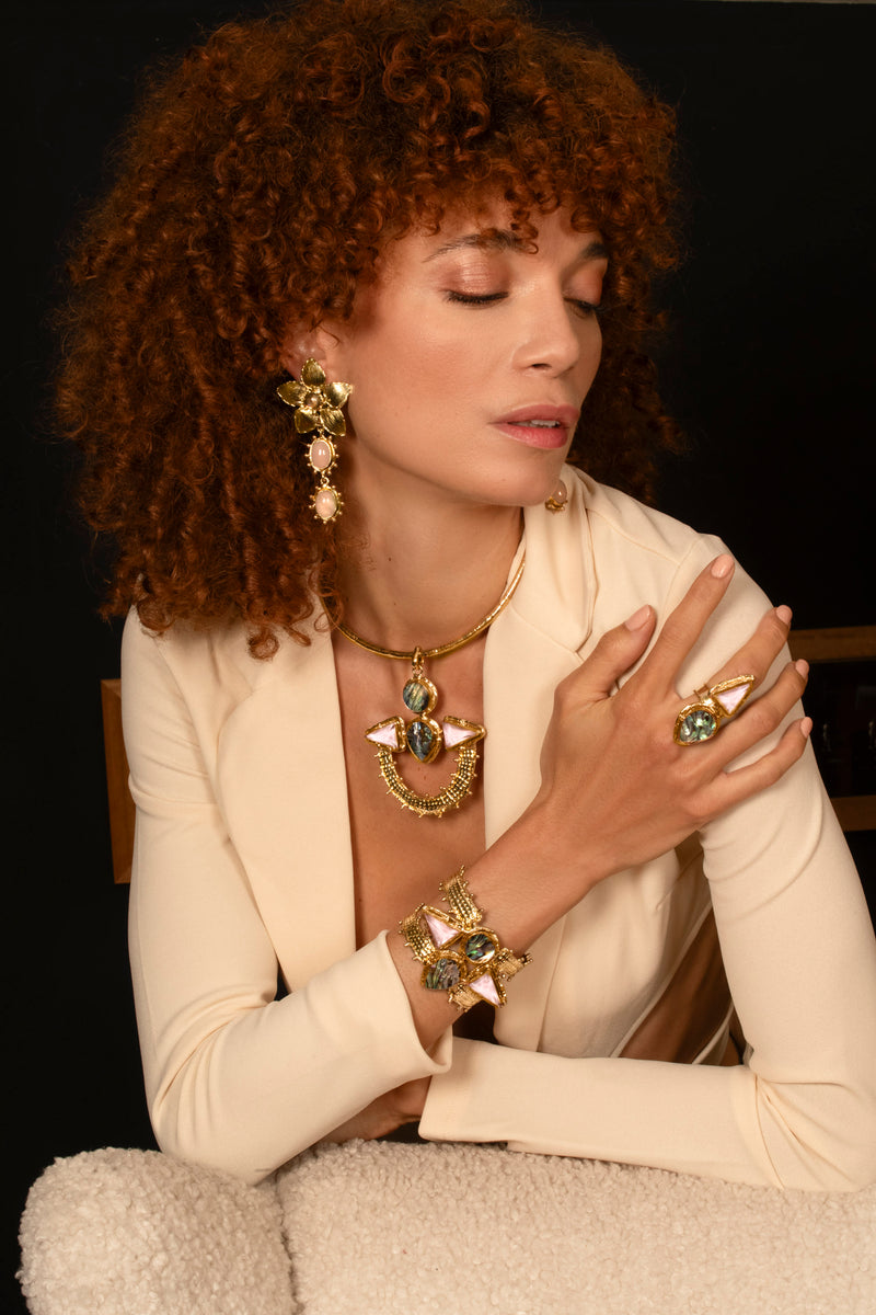 Rhodes Clip Earrings