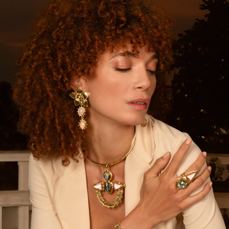 Rhodes Clip Earrings