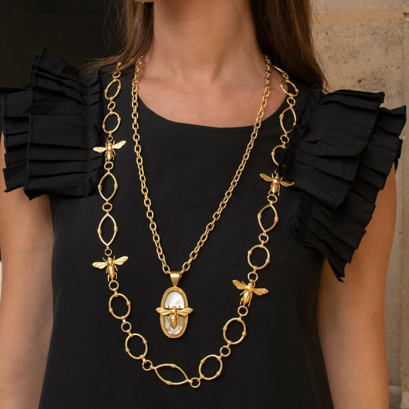 Long Bee Necklace