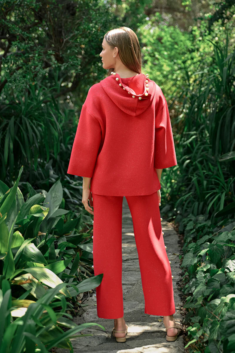 Farrah French Scuba Pearl Pant with Glitter