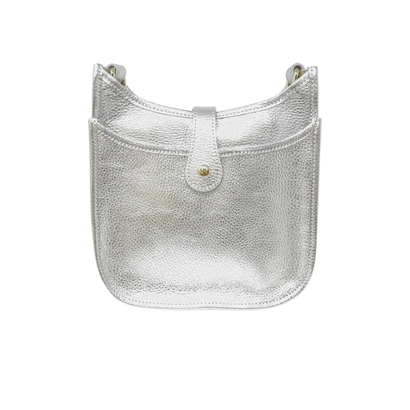 Metallic Leather Messenger Bag - 2 Colors