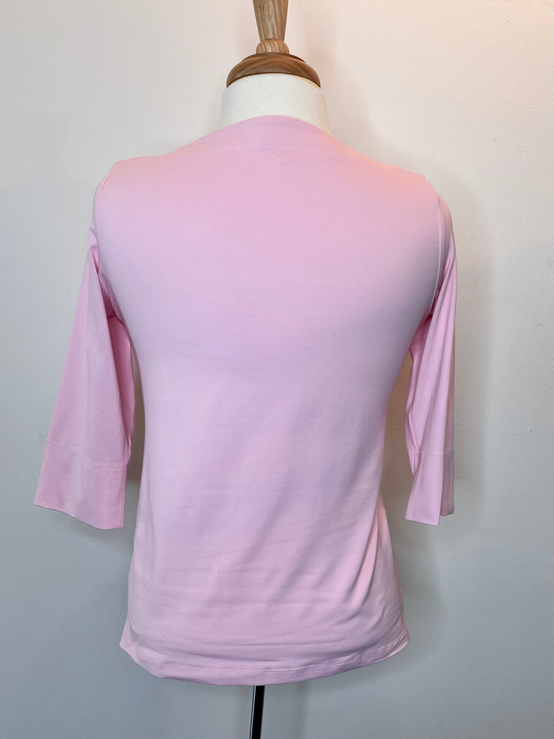 V-Boatneck Top - 2 Colors