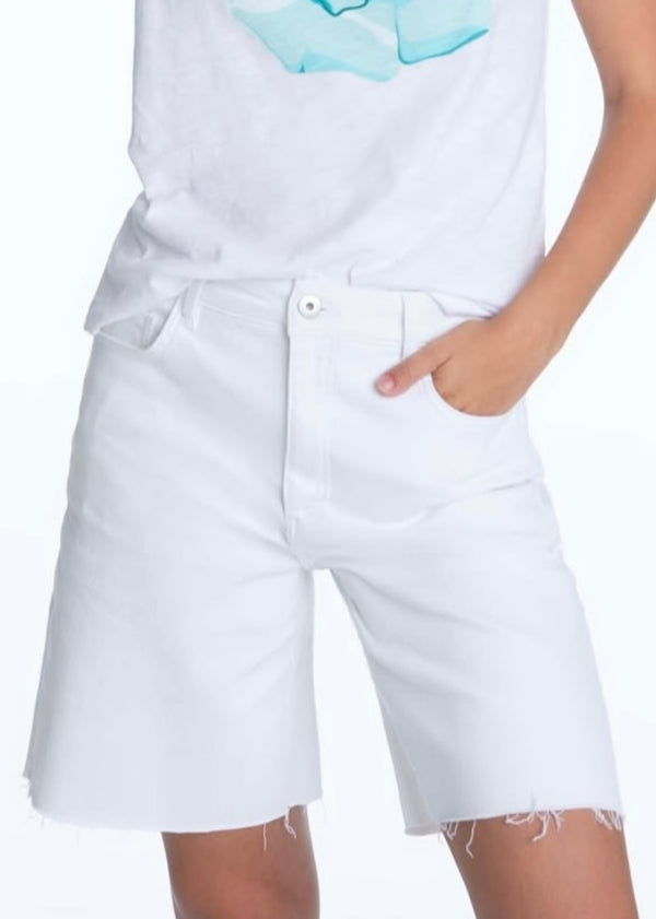White Denim Shorts
