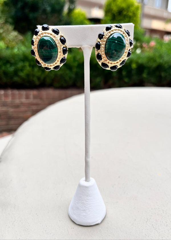 Jeweled Clip Earrings
