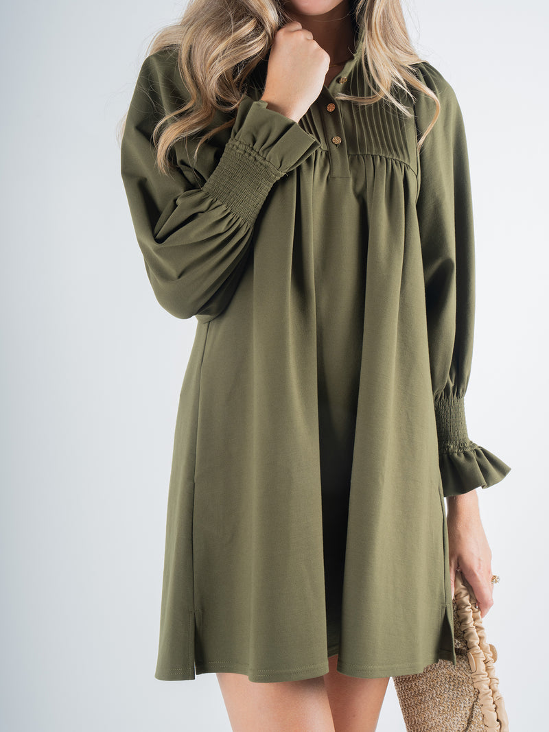 Charlotte Dress - Olive Night