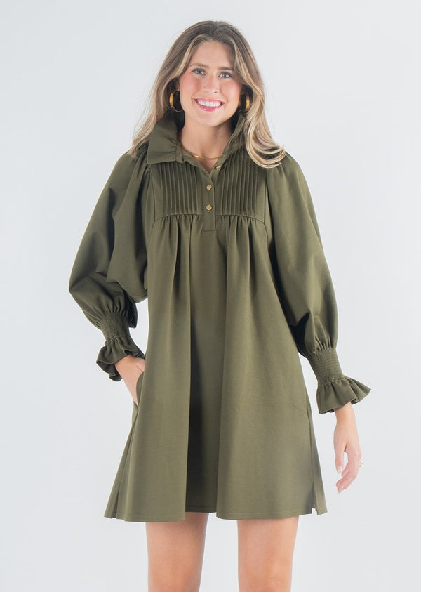 Charlotte Dress - Olive Night