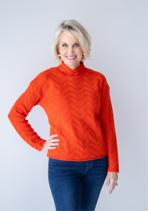 Gracie Basketweave Cashmere Sweater