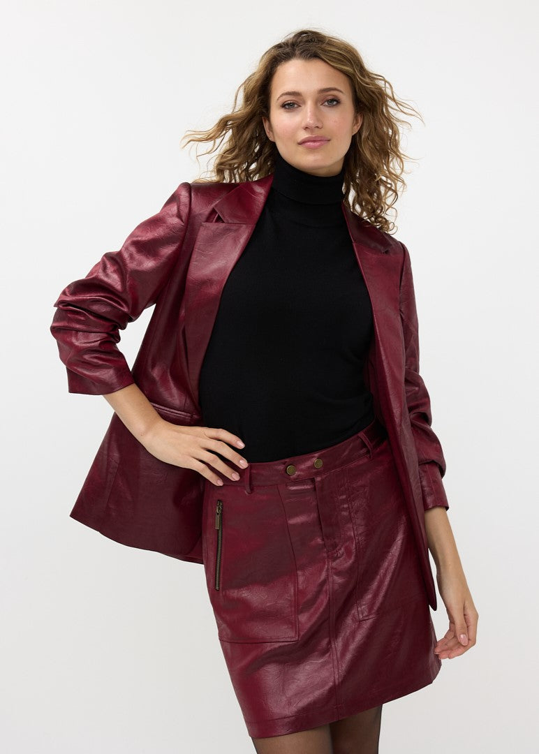 Metallic Crinkle Blazer