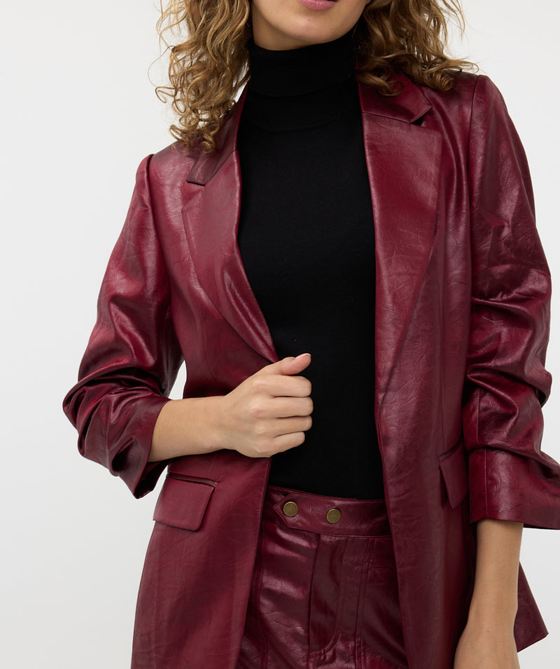 Metallic Crinkle Blazer