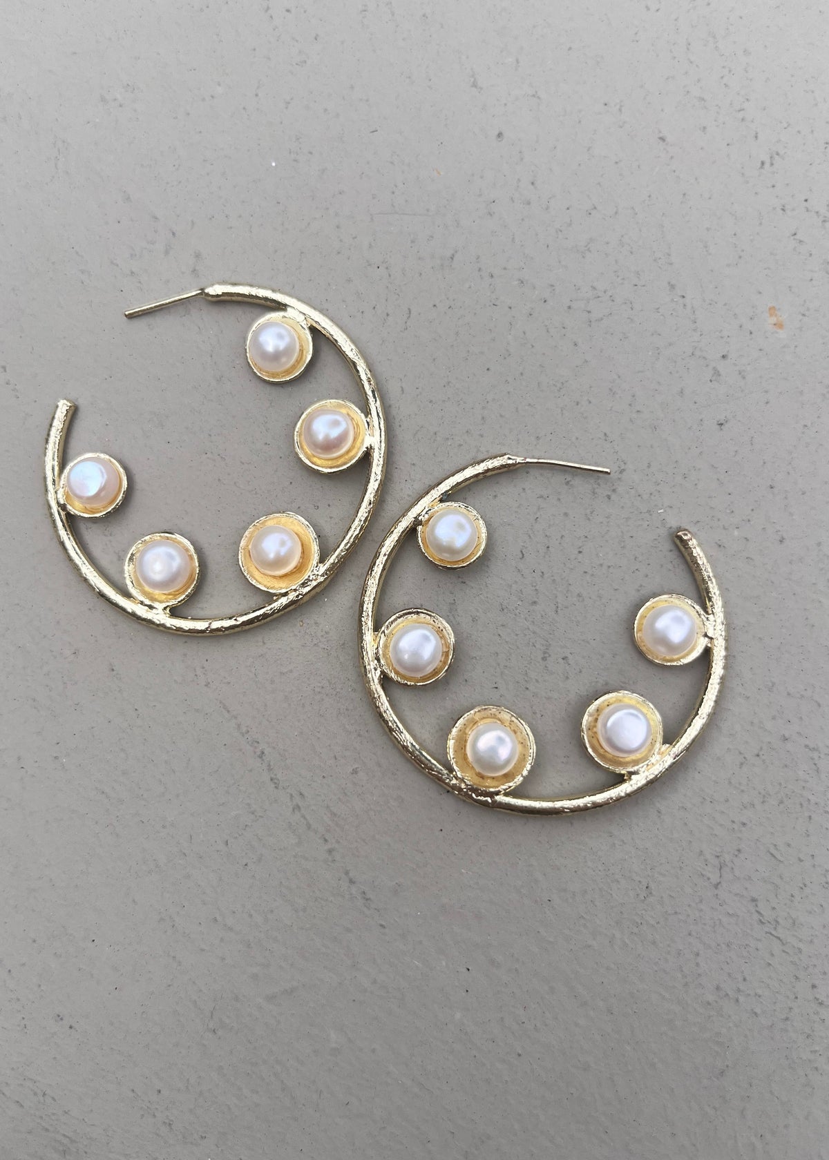 Pearl Hoop Earrings