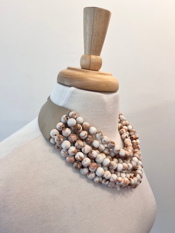 Chunky Beaded Layered Necklace