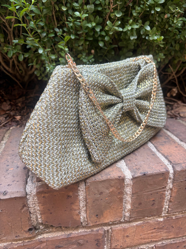 Green Bow Purse