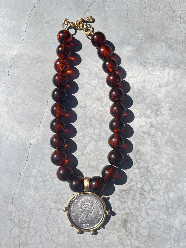Tortoise Coin Necklace