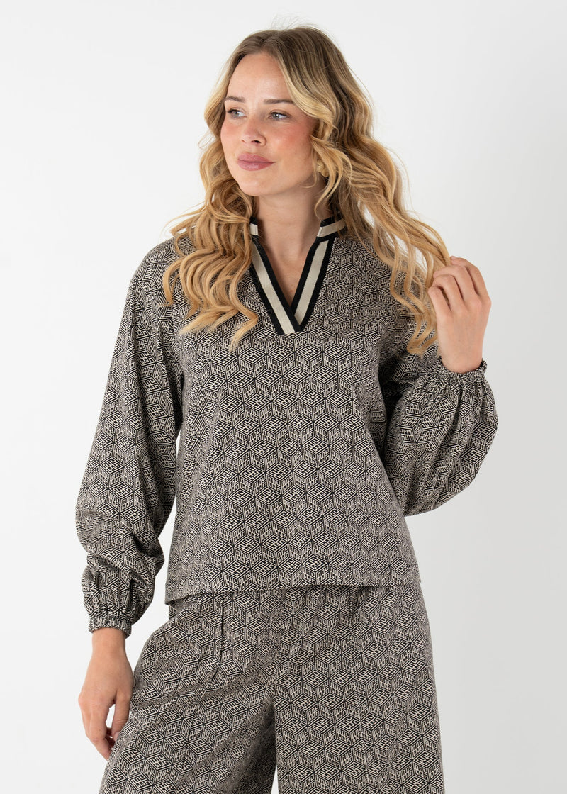 Lolli Top - Black Tonal Monogram