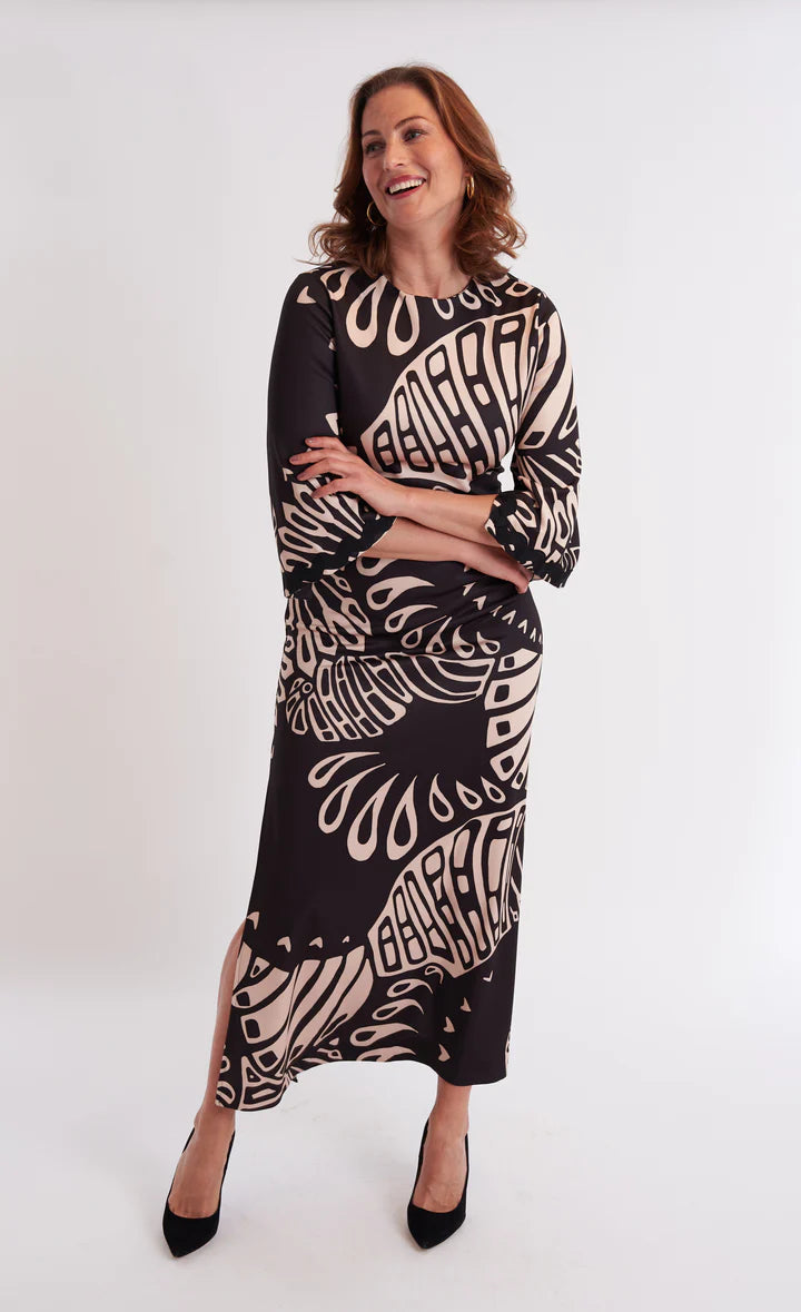 Cassandra Dress - Paddle Black