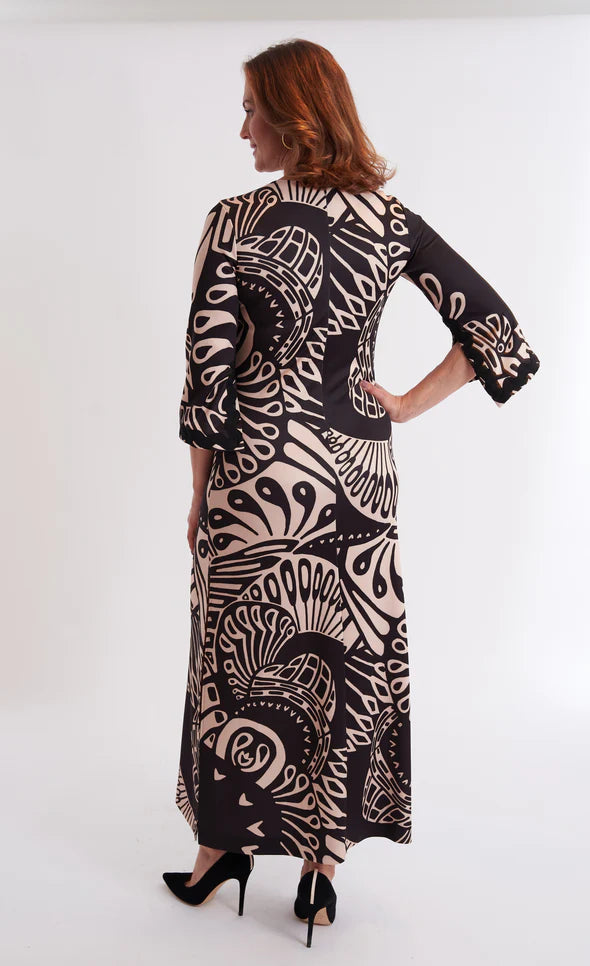 Cassandra Dress - Paddle Black