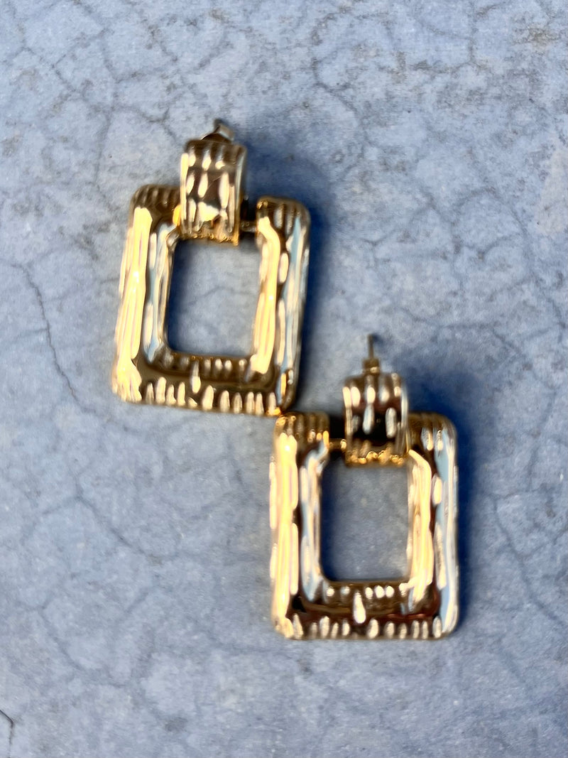 Gold Doorknocker Earrings
