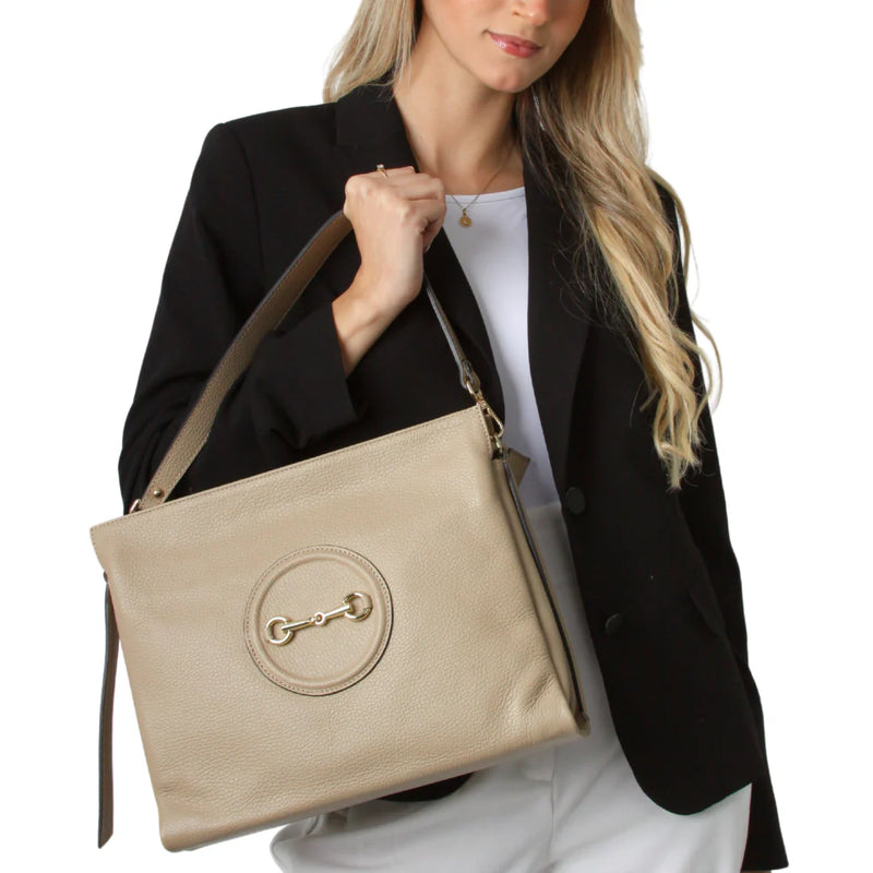 Italian Leather Shoulder Handbag - 2 Colors