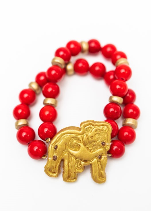 Bulldog Double Red Bracelet