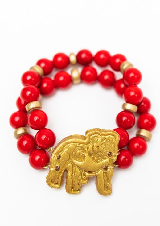 Bulldog Double Red Bracelet