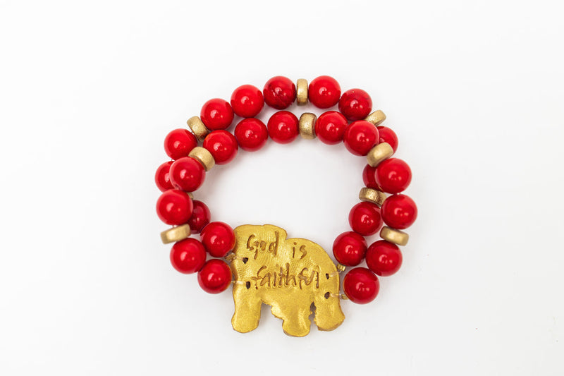 Bulldog Double Red Bracelet