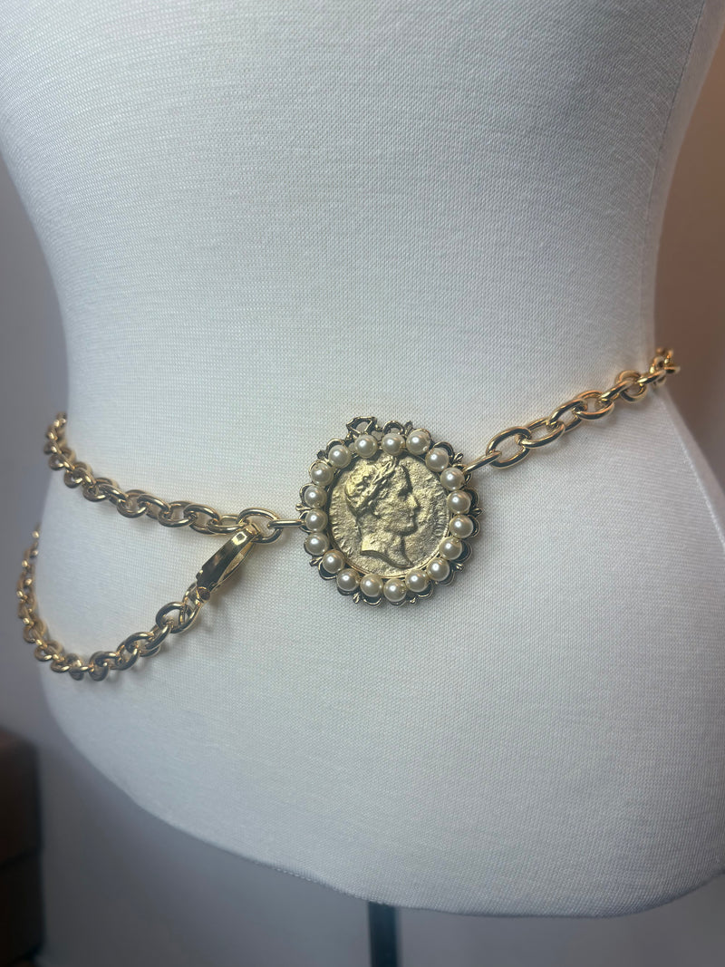 Gold Chain Coin Belt