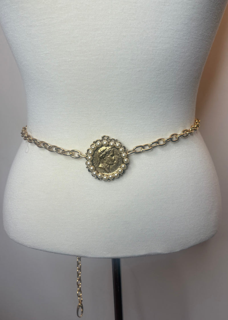 Gold Chain Coin Belt