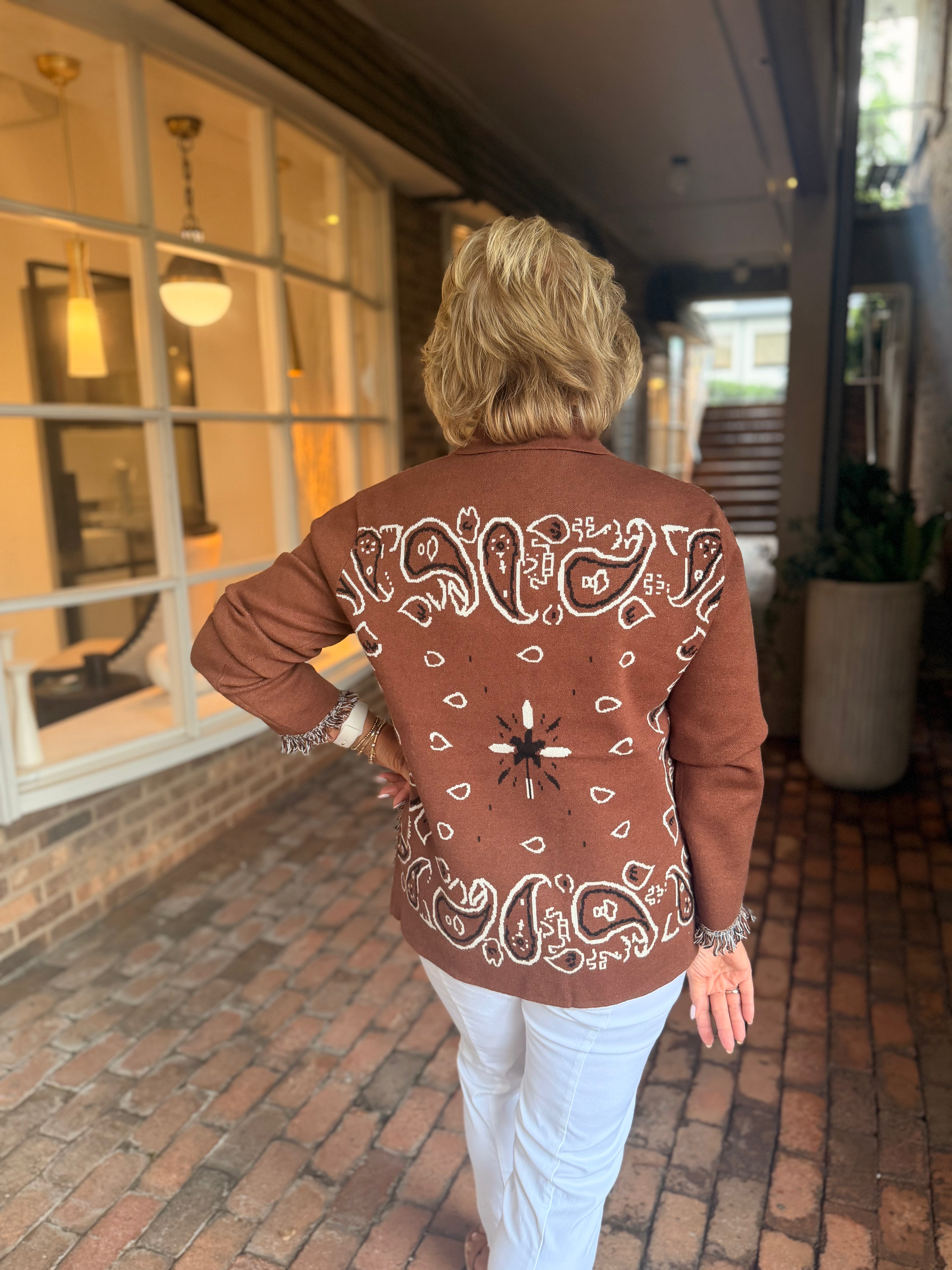 Bandana Fringe Cardigan