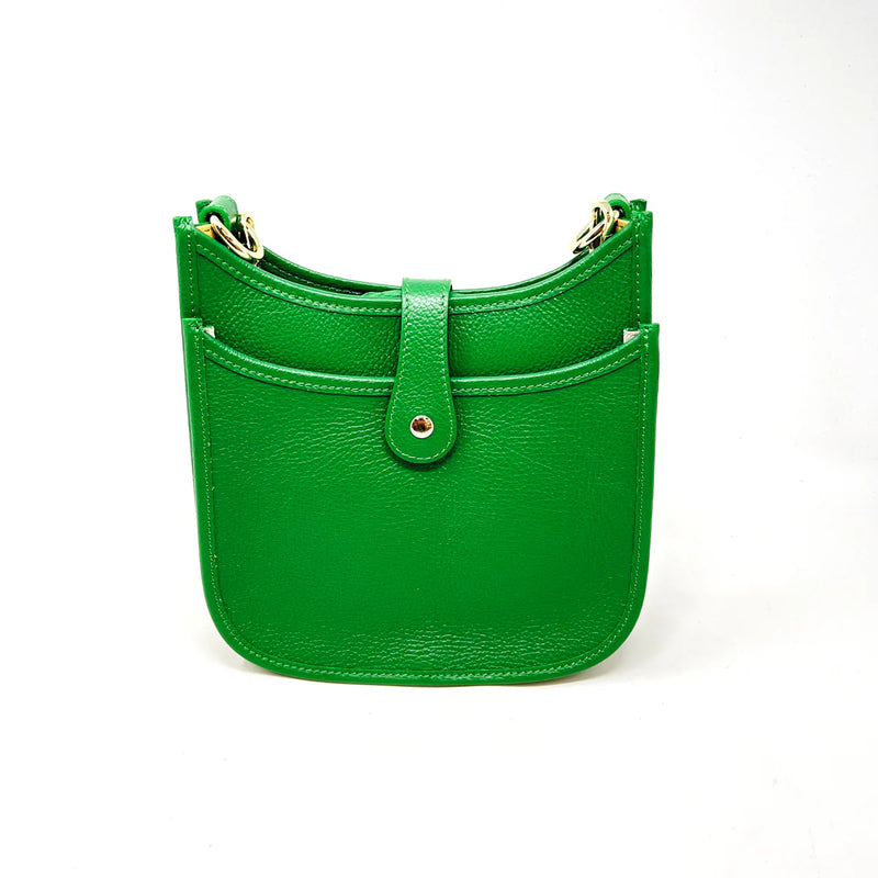 Leather Mid Messenger Bag - 5 Colors