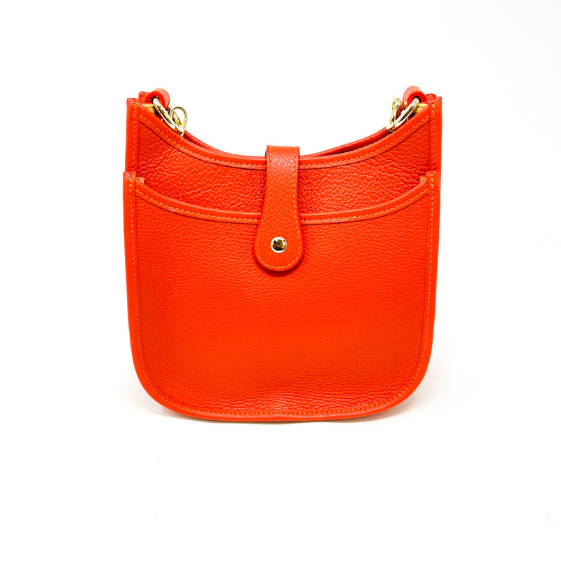 Leather Mid Messenger Bag - 5 Colors