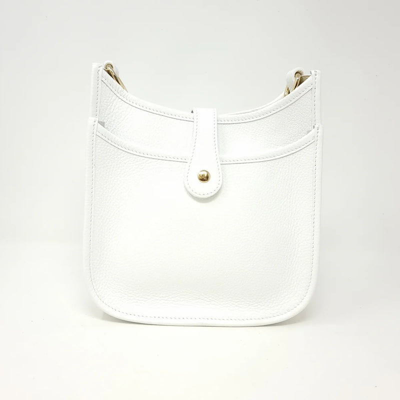 Leather Mid Messenger Bag - 5 Colors