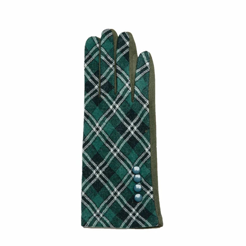 Cindy Glove - Green Plaid