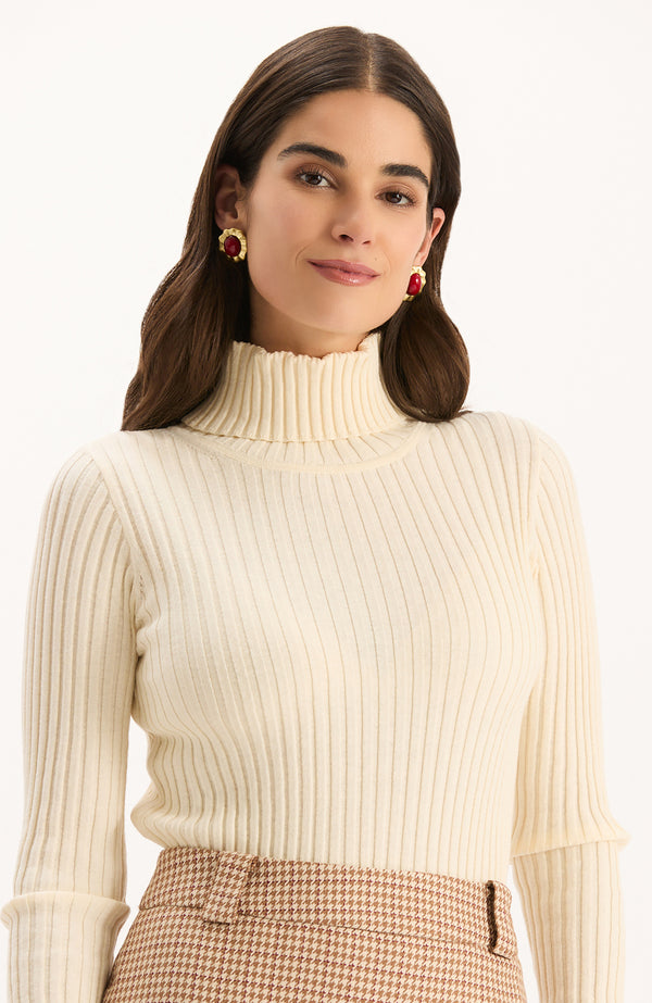 Cotton/Cashmere Turtleneck