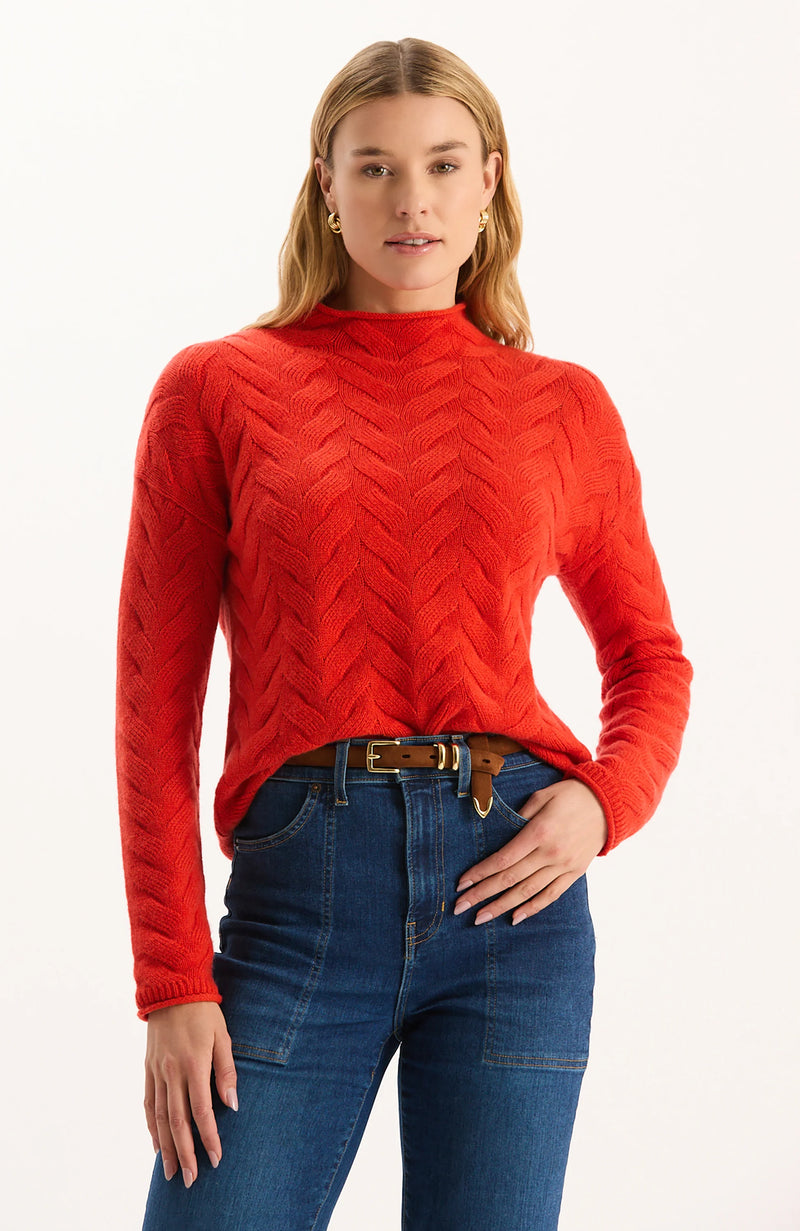 Gracie Basketweave Cashmere Sweater