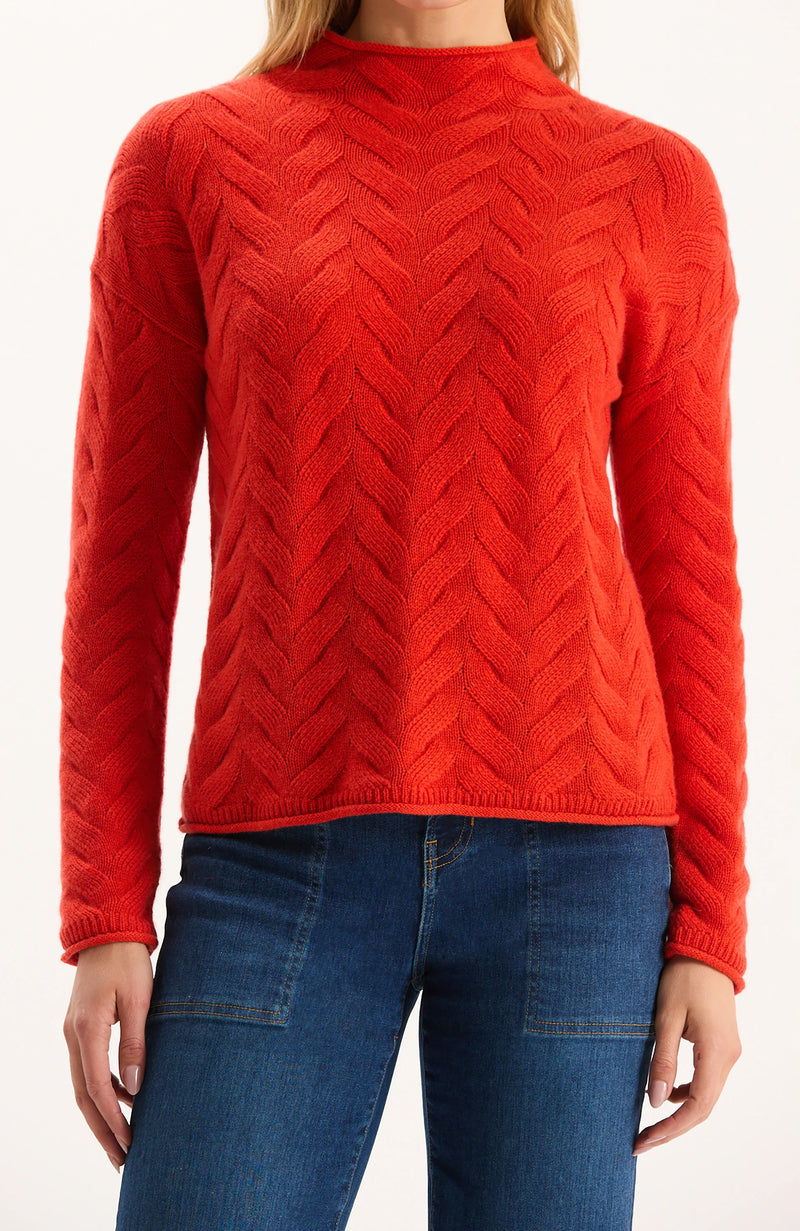 Gracie Basketweave Cashmere Sweater