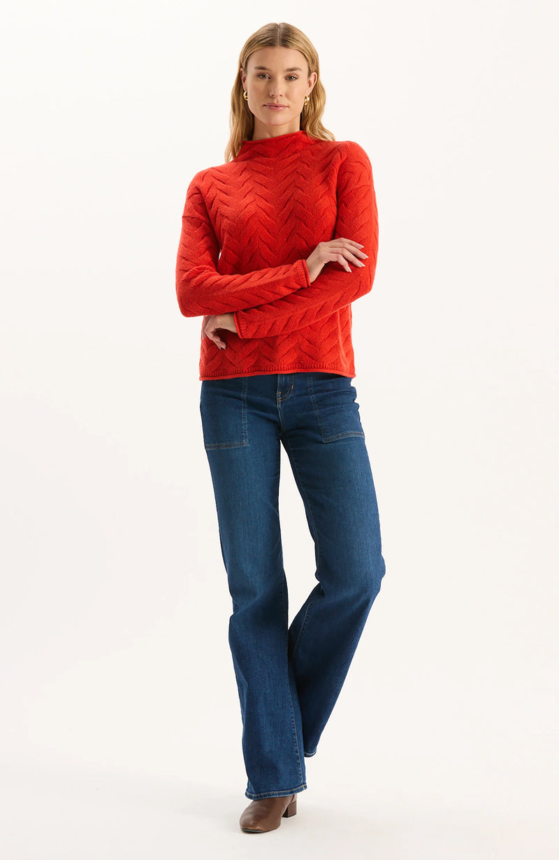 Gracie Basketweave Cashmere Sweater