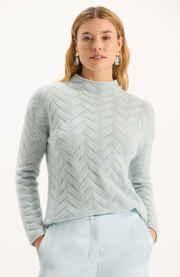 Gracie Cashmere Basketweave Sweater