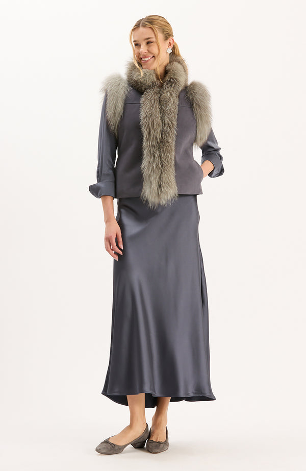 Fox Fur/Suede Vest