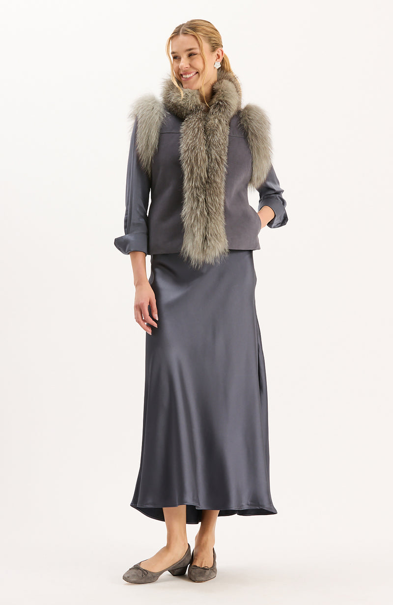 Fox Fur/Suede Vest