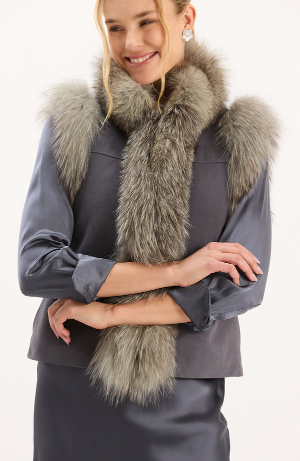 Fox Fur/Suede Vest