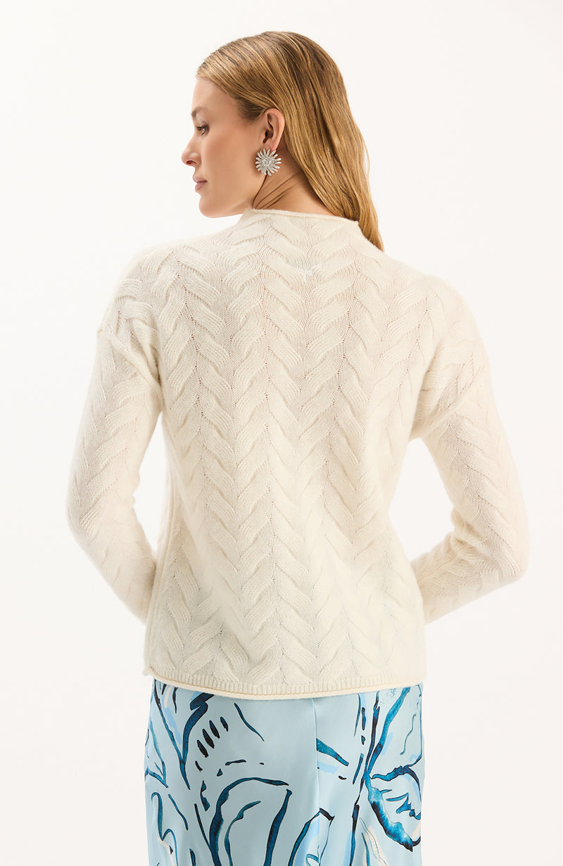 Gracie Cashmere Basketweave Sweater
