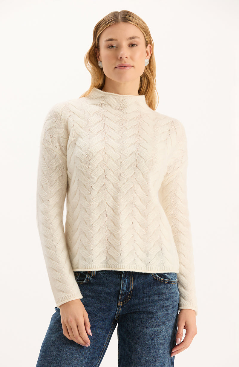 Gracie Cashmere Basketweave Sweater