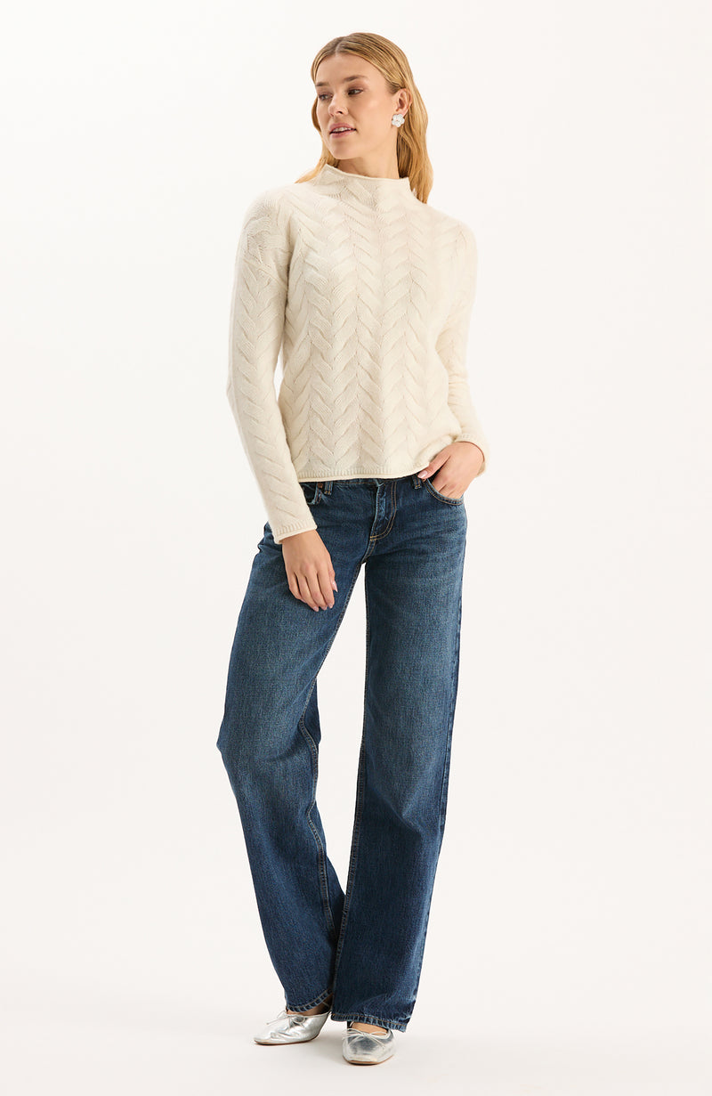 Gracie Cashmere Basketweave Sweater