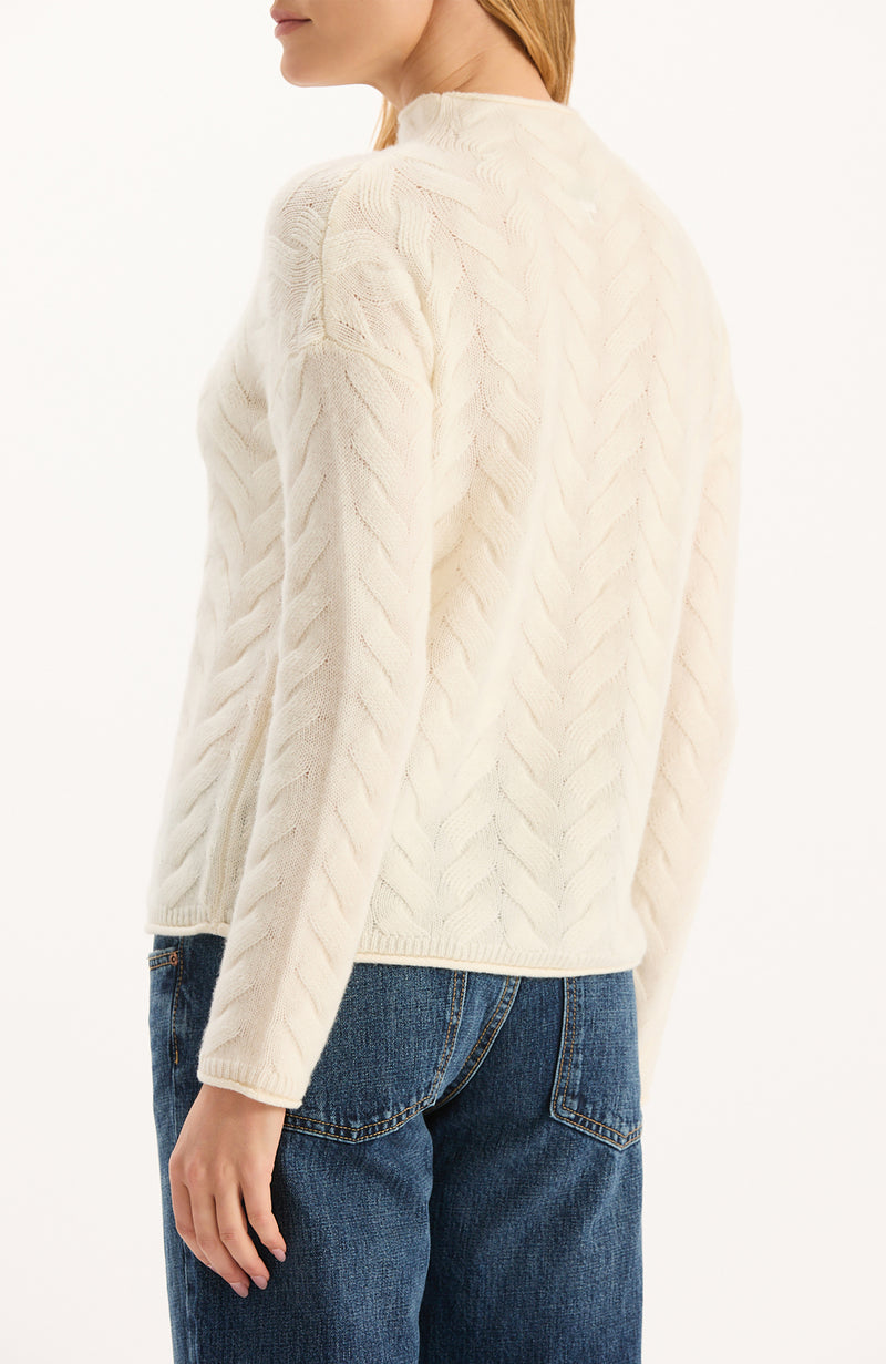 Gracie Cashmere Basketweave Sweater