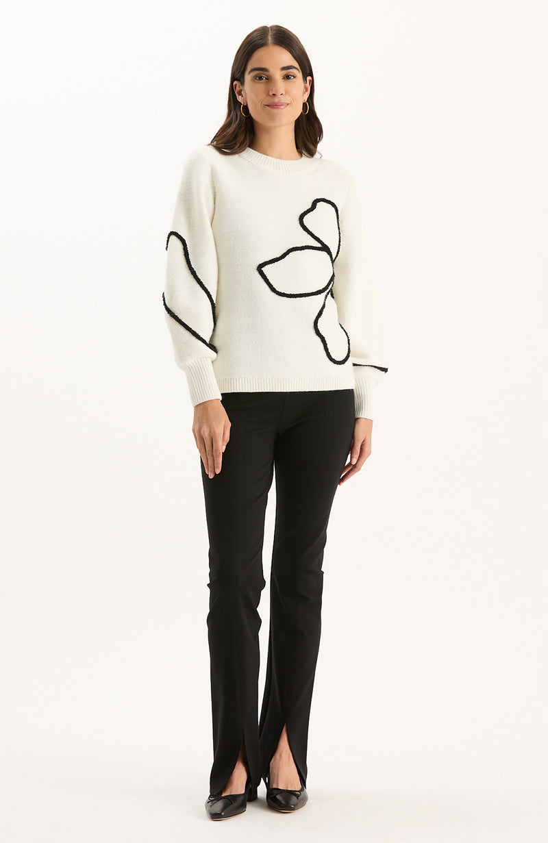 Millie Etched Mock Sweater