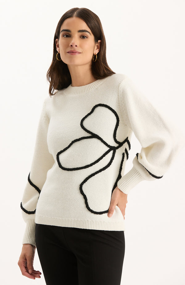 Millie Etched Mock Sweater