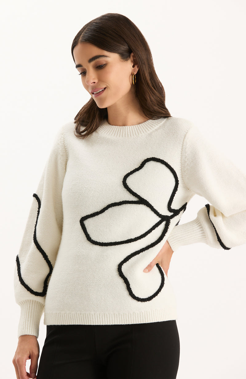 Millie Etched Mock Sweater