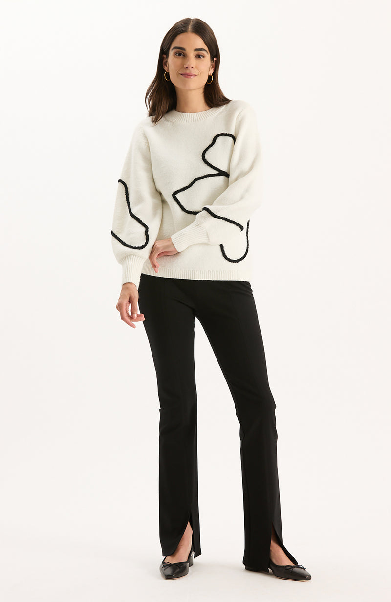 Millie Etched Mock Sweater