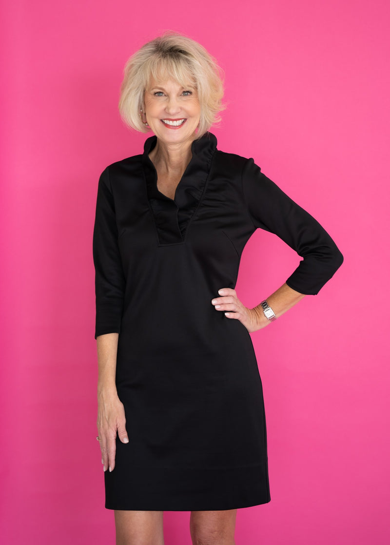 Jersey Ruffneck Dress